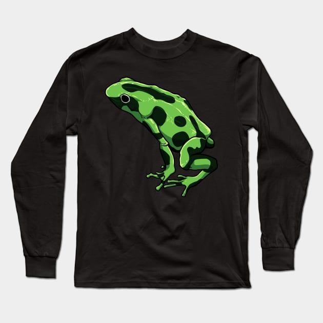 Frog drawing - Poison dart frog Long Sleeve T-Shirt by Modern Medieval Design